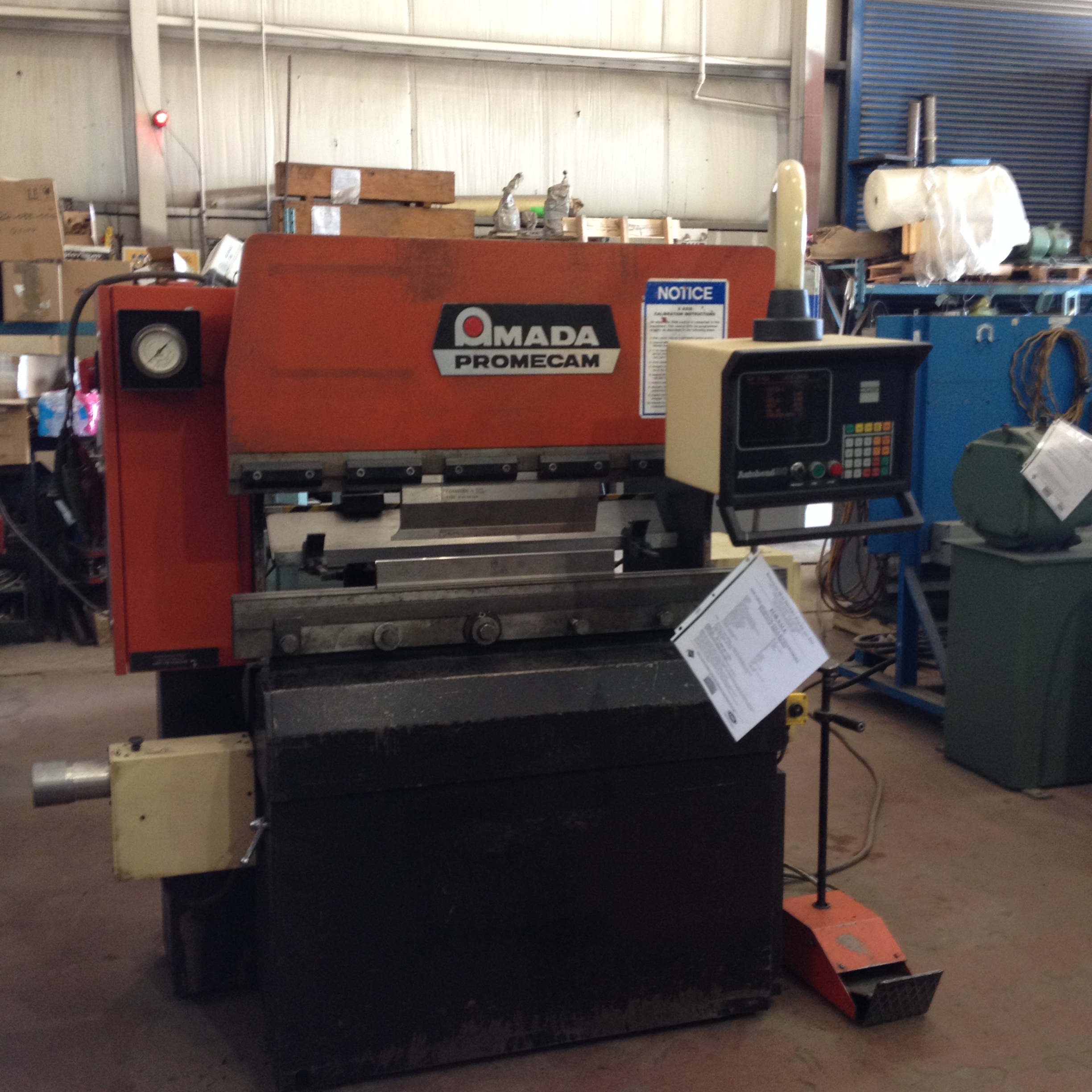 A - SMS - Stock - Brake Press, Amada, 4 Ft x 30 Ton ...